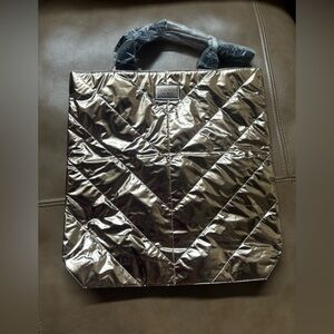Metallic Quilted Tote Bag